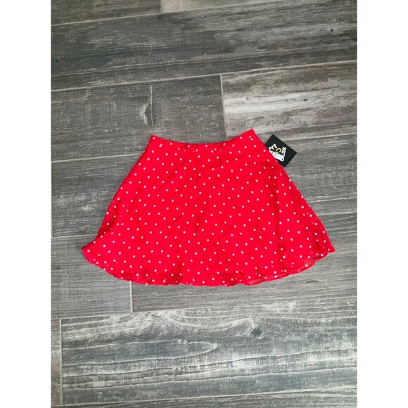 Art Class Girl's Red & White Polka Dot Chiffon lined Skirt size M 8 NEW - Picture 2 of 4